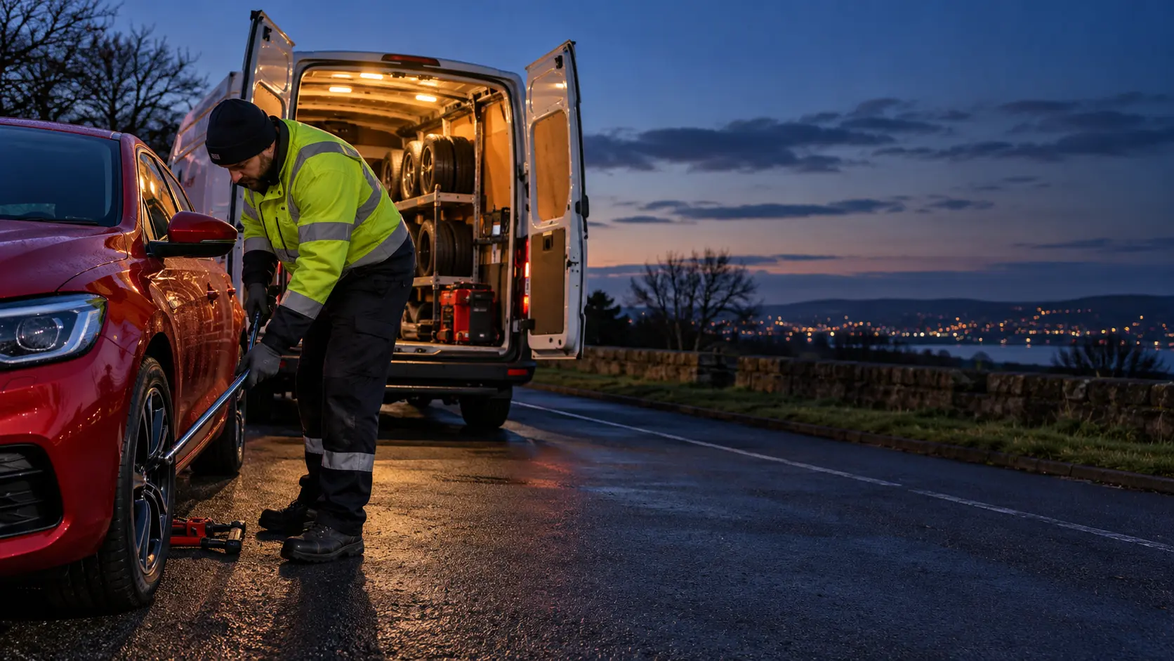 RRM Tyre mobile van covering the West Midlands